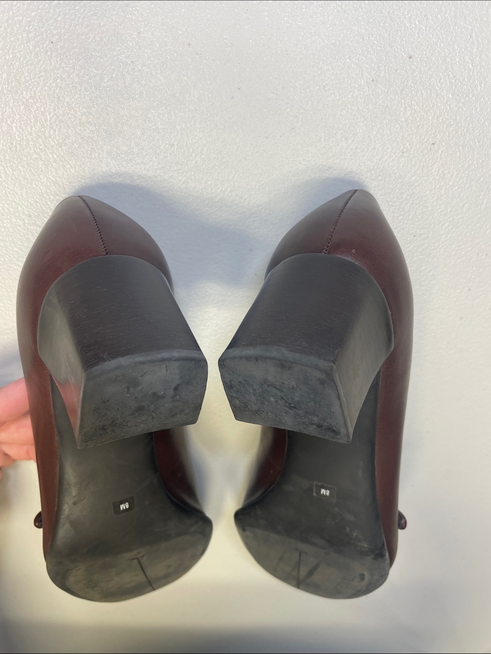 Franco Sarto Brown Leather Mary Jane Slip-On Loafers - Picture 4 of 7